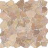 Mosaikfliese 'Bruch' Naturstein braun 28 x 28 cm