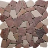 Mosaikfliese 'Bruch' Naturstein beige braun 30,5 x 30,5 cm