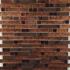Mosaikfliese 'Diamond brown' 29,8 x 30,4cm