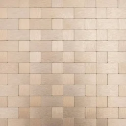 Mosaikfliese 'Easyglue' selbstklebend Aluminium kupferfarben 30,5 x 30,5 cm