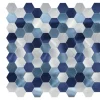 Mosaikfliese 'Easyglue' selbstklebend blau/silber 28 x 29 cm