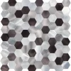 Mosaikfliese 'Easyglue' selbstklebend Aluminium silberfarben 28 x 29 cm