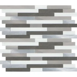 Mosaikfliese 'Easyglue' selbstklebend grau Kunststoff/Glas 30 x 30,5 cm
