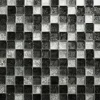 Mosaikfliese 'Inca' Glas schwarz-silbern 30 x 30 cm