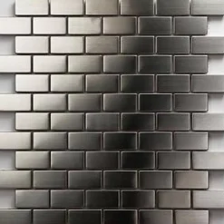 Mosaikfliese 'Metall' silber 30 x 30 cm