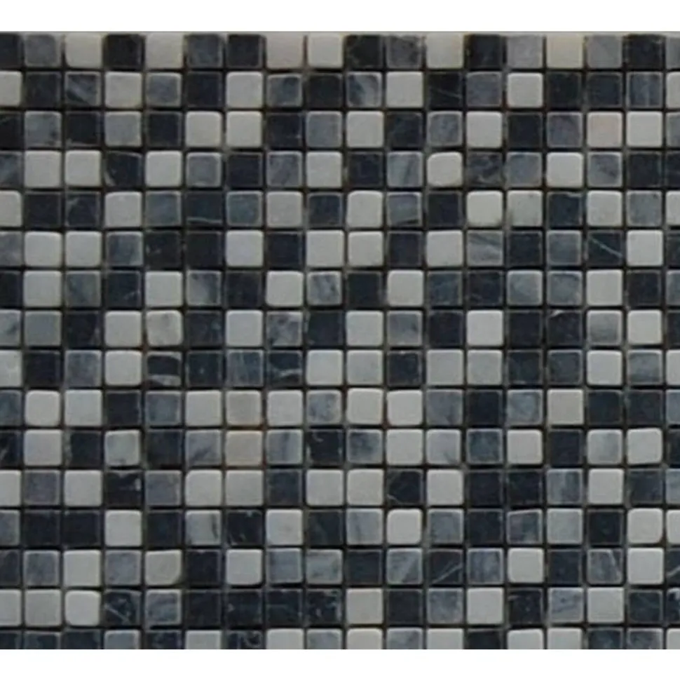 Mosaikfliese 'Nero' Naturstein grau-schwarz 30 x 30 cm