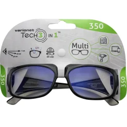 Multidistanz-Schutzbrille 'Tech 3in1 350' schwarz + 3,50 Dioptrien