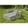 Multifunktionssofa 'Wanda' 2-Sitzer beige/grau 115,5 x 90 x 89 cm
