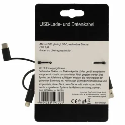 Multi-Ladekabel 3-in-1 schwarz 1 m