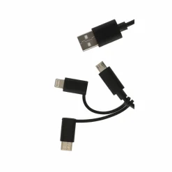 Multi-Ladekabel 3-in-1 schwarz 1 m