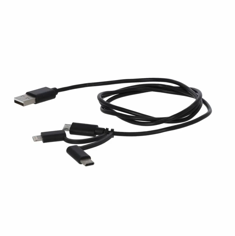 Multi-Ladekabel 3-in-1 schwarz 1 m