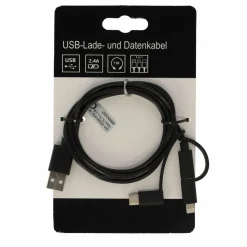 Multi-Ladekabel 3-in-1 schwarz 1 m