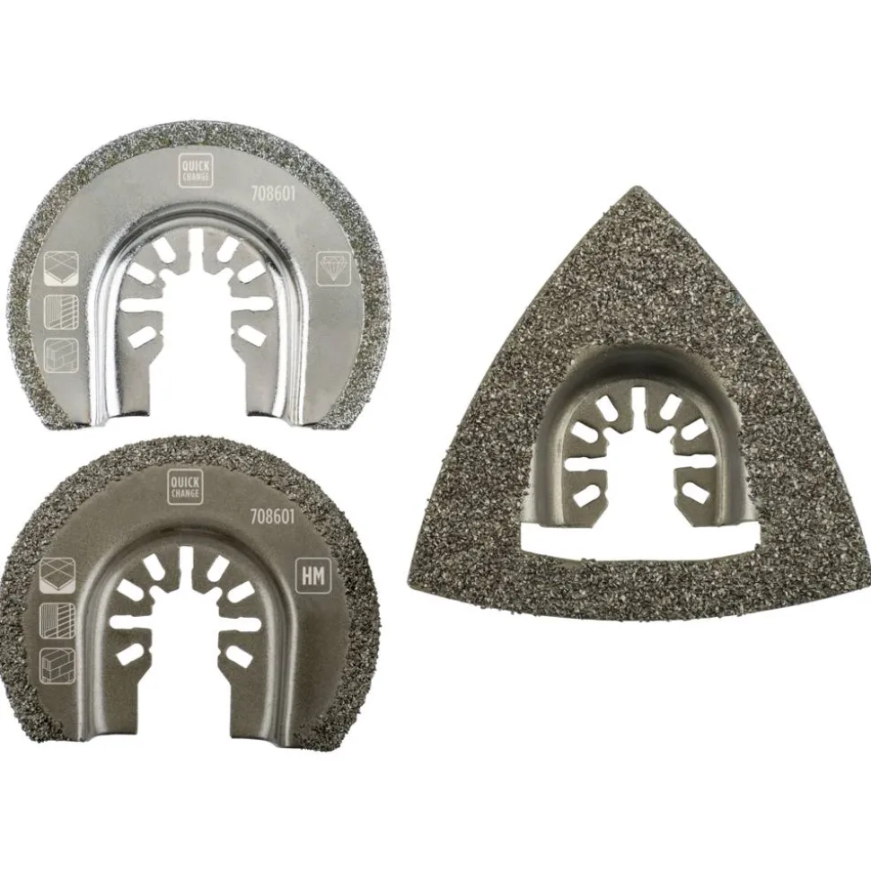 Multitool-Set für Fliesenreparaturen mit Open-Back-Aufnahme 3-teilig
