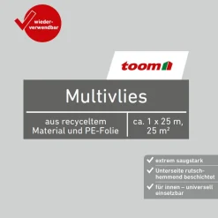 Multivlies Vlies/Polyethylen grau 1 x 25 m