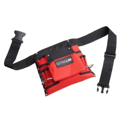 Nagel- und Werkzeugtasche Nylon 8 Taschen rot/schwarz