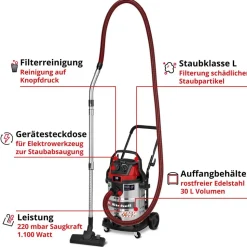 Nass-Trockensauger 'TE-VC 3080 SACL' 1150 W