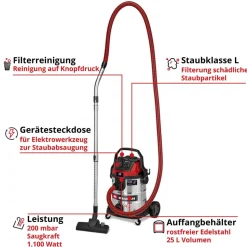 Nass-Trockensauger 'TE-VC 2580 SACL' 1100 W