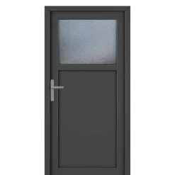 Nebeneingangstür 'Detroit' Kunststoff anthrazit/weiß 980 x 1980 mm links