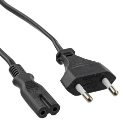 Netzleitung Doppelnute schwarz 1,5 m