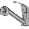 Niederdruck-Spültischarmatur 'Kela' herausziehbar chromfarben 18,2 cm