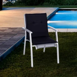 Niedriglehner-Auflagenset 'Trabzon' anthrazit 46 x 98 x 8 cm 4 Stück