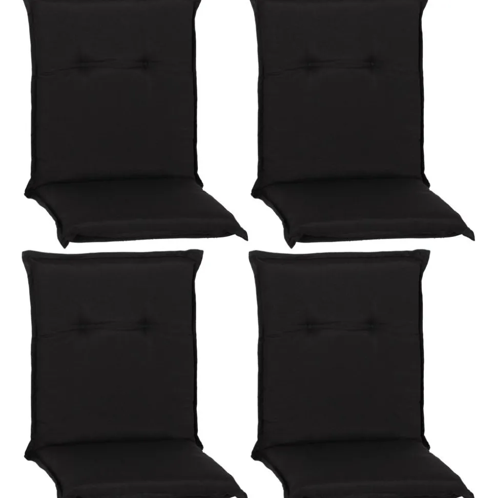 Niedriglehner-Auflagenset 'Trabzon' anthrazit 46 x 98 x 8 cm 4 Stück