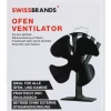 Ofen-Ventilator schwarz 20,5 x 19,3 x 12 cm