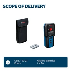 Ortungsgerät 'Professional GMS 120-27' mit Tasche für Strom, Metall und Holz