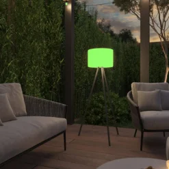 Outdoor LED-Stehleuchte 'Khaya' schwarz 143 cm