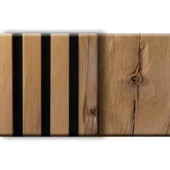 Outdoor-Akustik-Paneel 'HydroLine' Thermo Fichte gehackt 2400 x 561 x 19 mm
