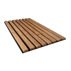 Outdoor-Akustik-Paneel 'HydroLine' Thermo Fichte gehackt 2400 x 561 x 19 mm