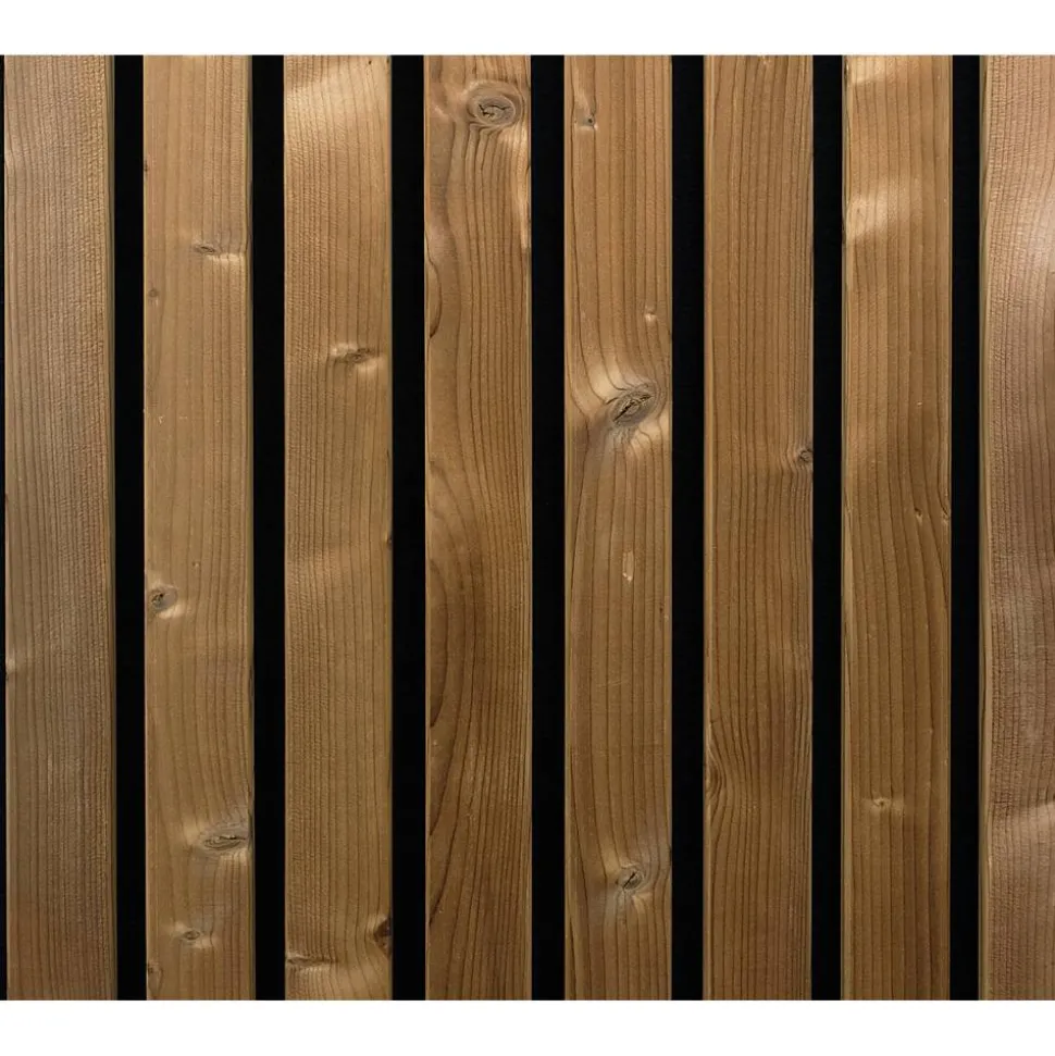 Outdoor-Akustikpaneel 'HydroLine' Thermo-Fichte gehobelte Oberfläche 2400 x 561 x 19 mm