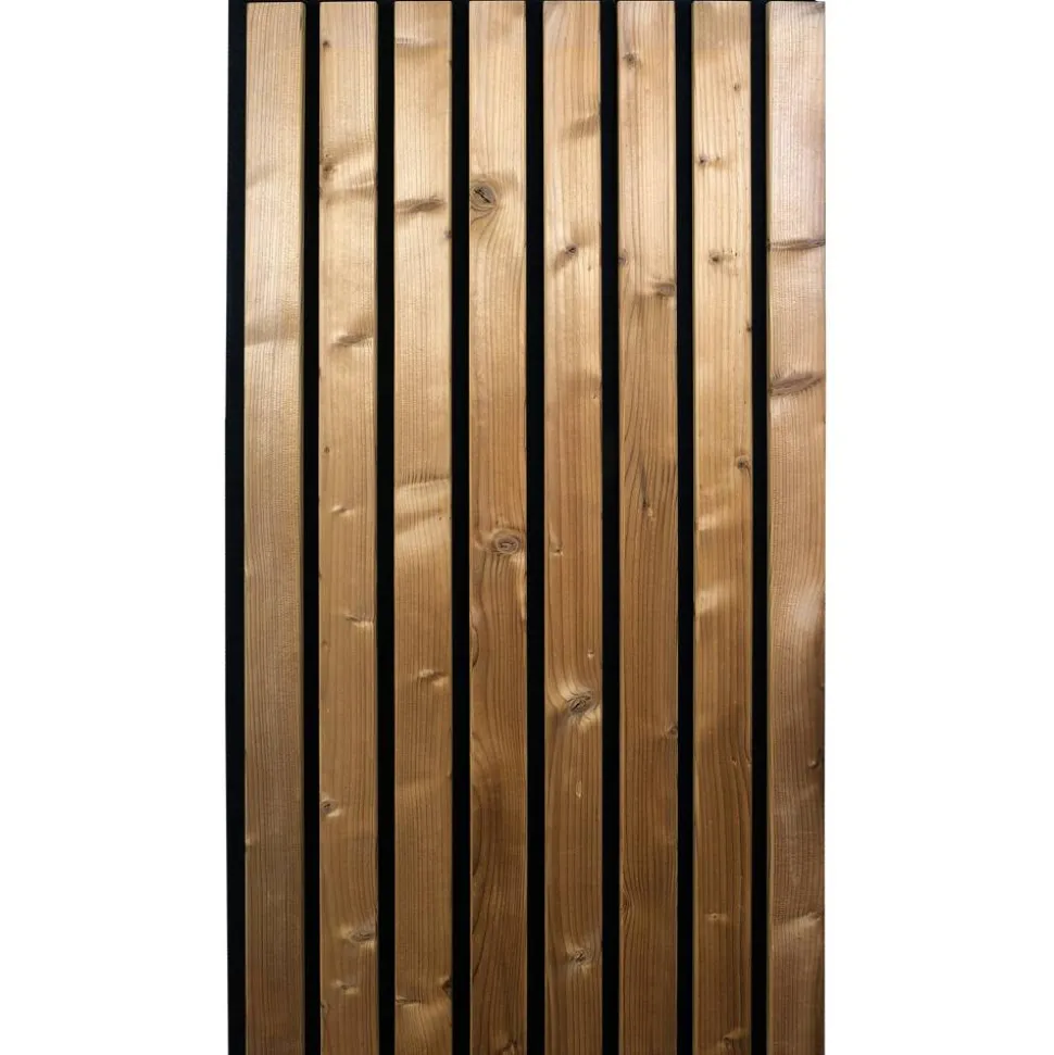 Outdoor-Akustikpaneel 'HydroLine' Thermo-Fichte gehobelte Oberfläche 2400 x 561 x 19 mm
