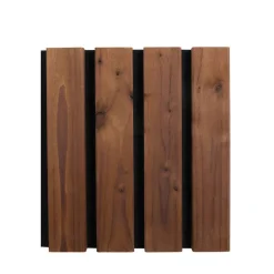 Outdoor-Akustikpaneel 'HydroLine' Thermo-Fichte marone geölt 2380 x 561 x 25 mm