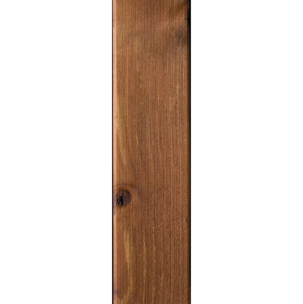 Outdoor-Akustikpaneel 'HydroLine' Thermo-Fichte marone geölt 2380 x 561 x 25 mm