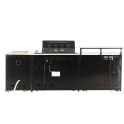 Outdoorküche 'Brigton' schwarz 270 x 68 x 120 cm