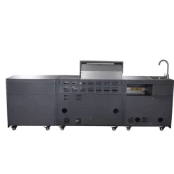 Outdoorküche 'King Range' schwarz 282 x 58 x 112 cm