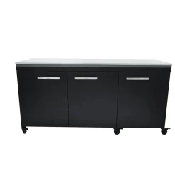 Outdoorküche Edelstahl schwarz 180 x 90 x 67 cm