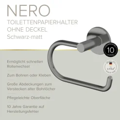 Papierhalter 'Sivo' Graphitfarben 15 cm