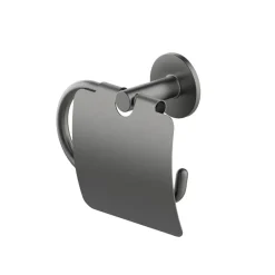 Papierhalter 'Sivo' mit Deckel Graphitfarben 15 cm