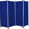 Paravent 4-teilig Bezug Polyethylen blau 165 x 228 cm
