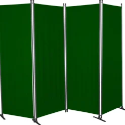 Paravent 4-teilig Bezug Swingtex Polyacryl grün 165 x 228 cm