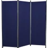 Paravent 3-teilig Bezug Swingtex Polyacryl blau 165 x 171 cm