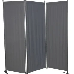 Paravent 3-teilig Bezug Swingtex Polyacryl dunkelgrau 165 x 171 cm