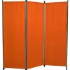 Paravent 3-teilig Bezug Swingtex Polyacryl terracottafarben 165 x 171 cm