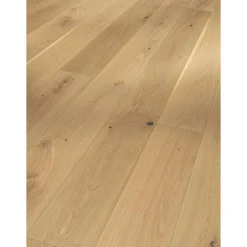 Parkett 'Basic 11-5' Eiche weiß matt weiß 11,5 mm