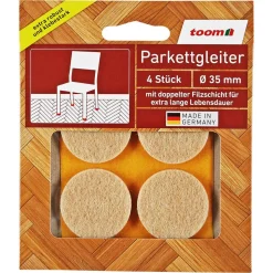 Parkettgleiter braun Ø 3,5 cm 4 Stück