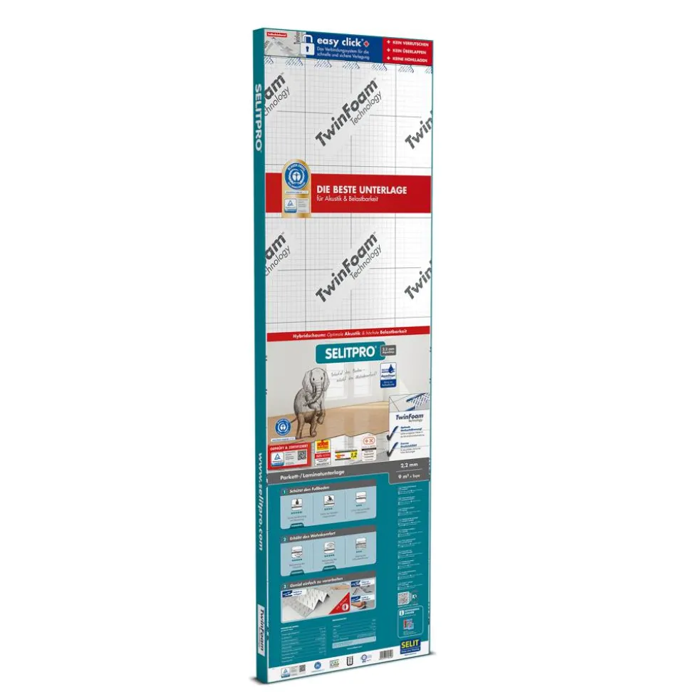 Parkett- und Laminatunterlage 'Selitipro' 0,22 cm, mit Aqua-Stop