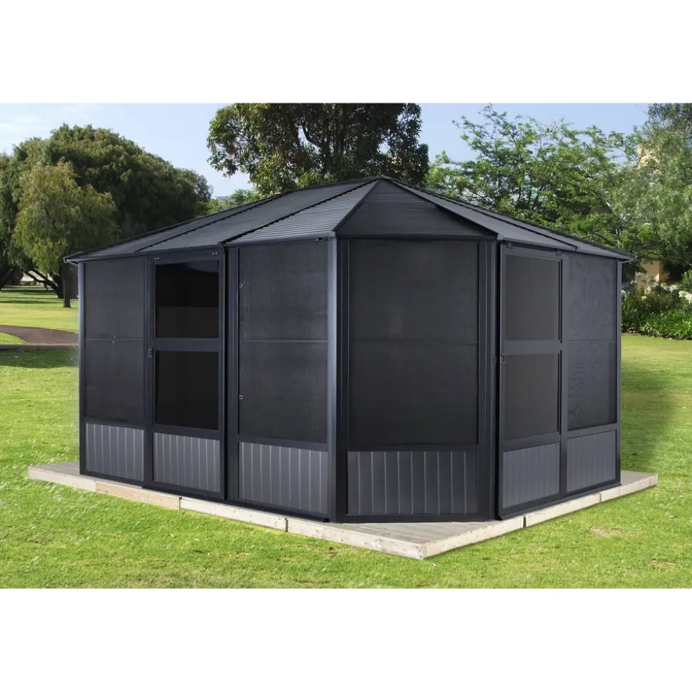 Pavillon 'Charleston' anthrazit 384 x 384 x 281 cm