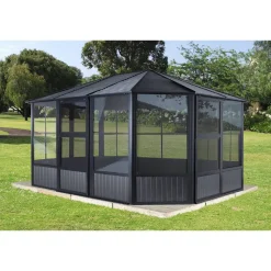 Pavillon 'Charleston' anthrazit 384 x 384 x 281 cm
